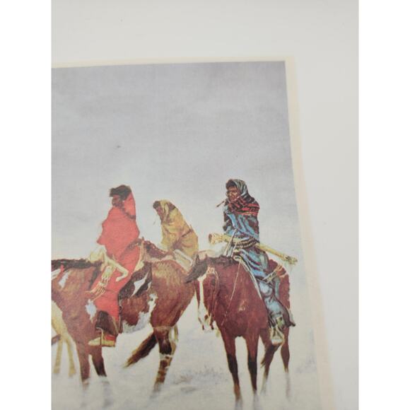 Print Lost in a Storm We Are Friends by C.M. Russell Native American Art 10x8 - Picture 8 of 9
